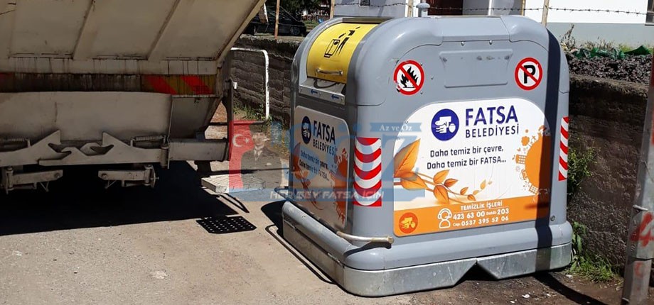 FATSA’DA YER ÜSTÜ ÇÖP KONTEYNER SİSTEMİ YAPILDI