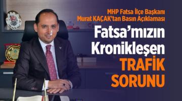 KAÇAK, FATSA’DA Kİ OTOPARK SORUNU İÇİN ÖNERİLERDE BULUNDU