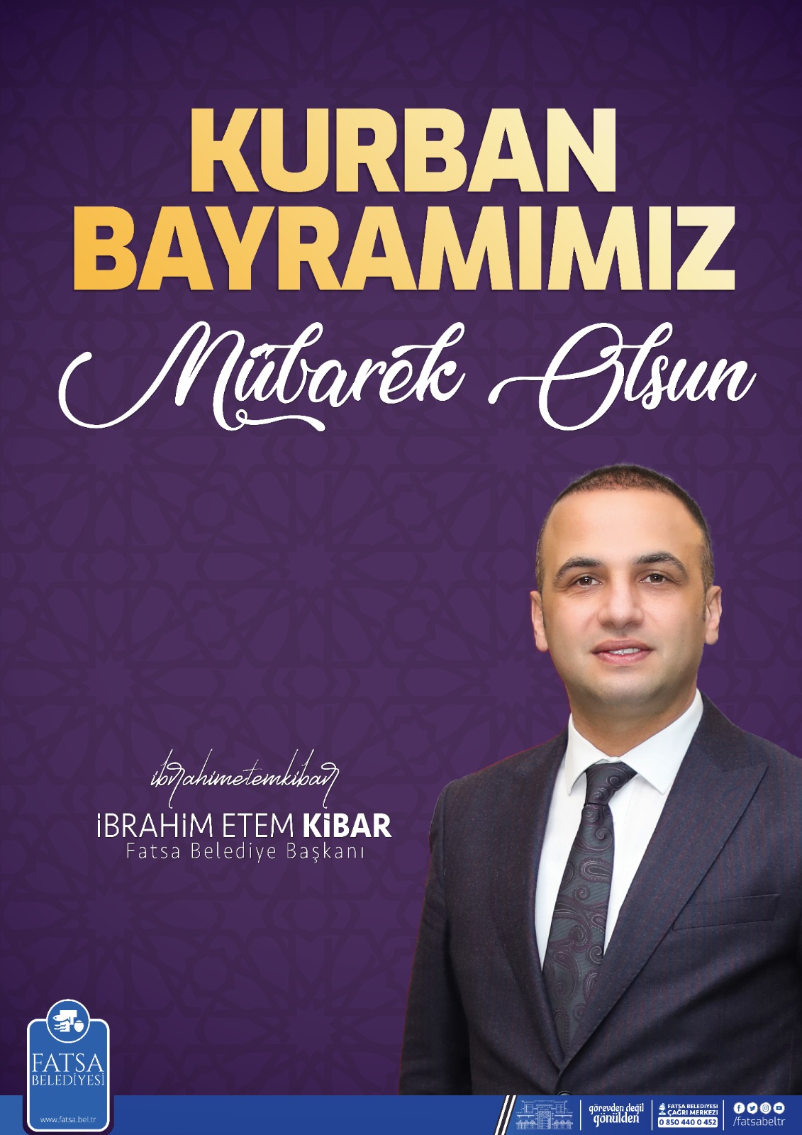 FATSA BELEDİYE BAŞKANI İBRAHİM ETEM KİBAR’IN BAYRAM MESAJI