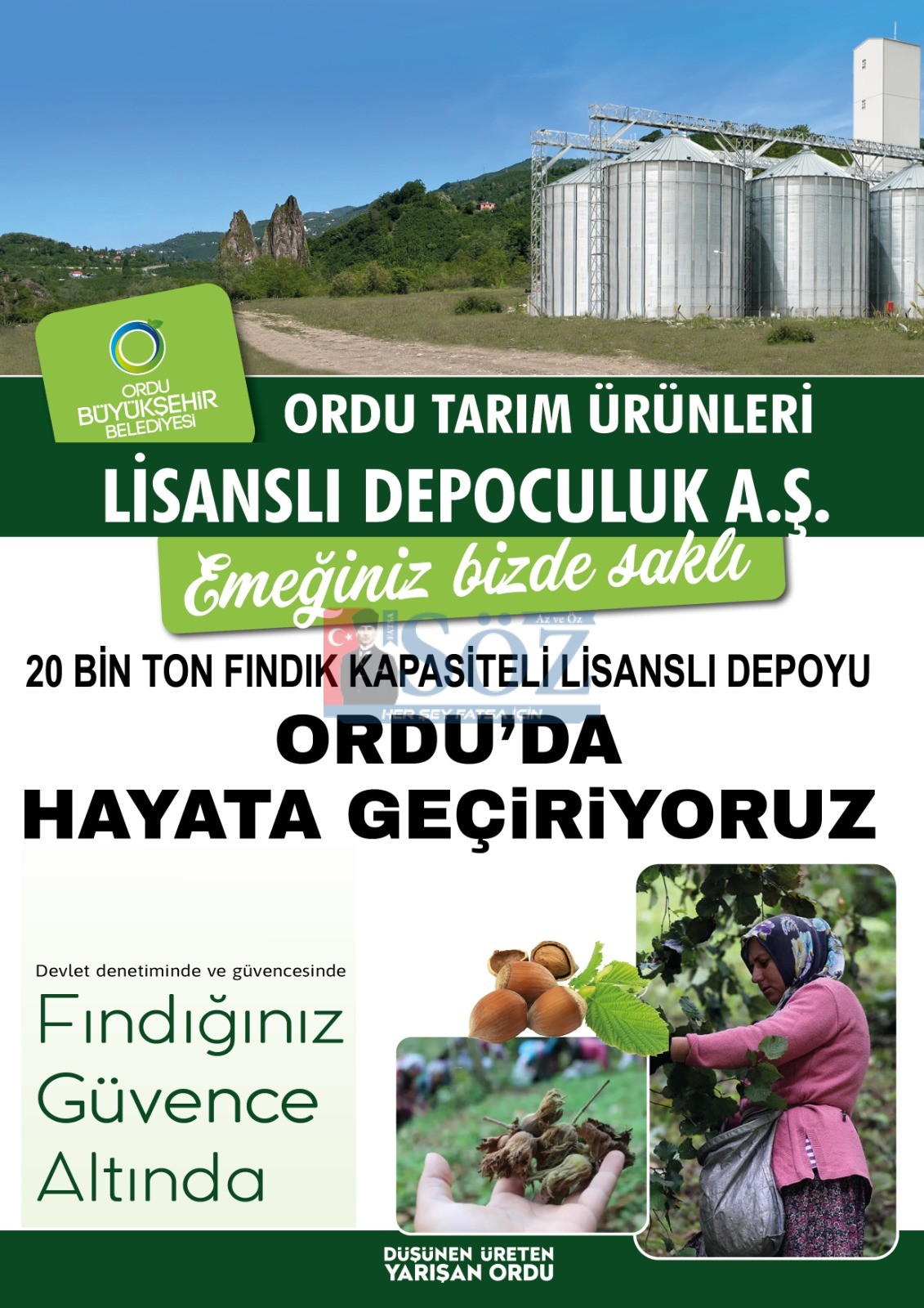 ÜRETİCİNİN GÖZÜ AYDIN. LİSANSLI DEPO İNŞAATI BAŞLADI