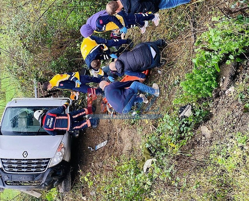 ORDU’DA KAYGAN YOL’DA KORKUTAN KAZA