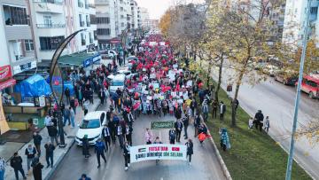 FATSA FİLİSTİN İÇİN YÜRÜDÜ