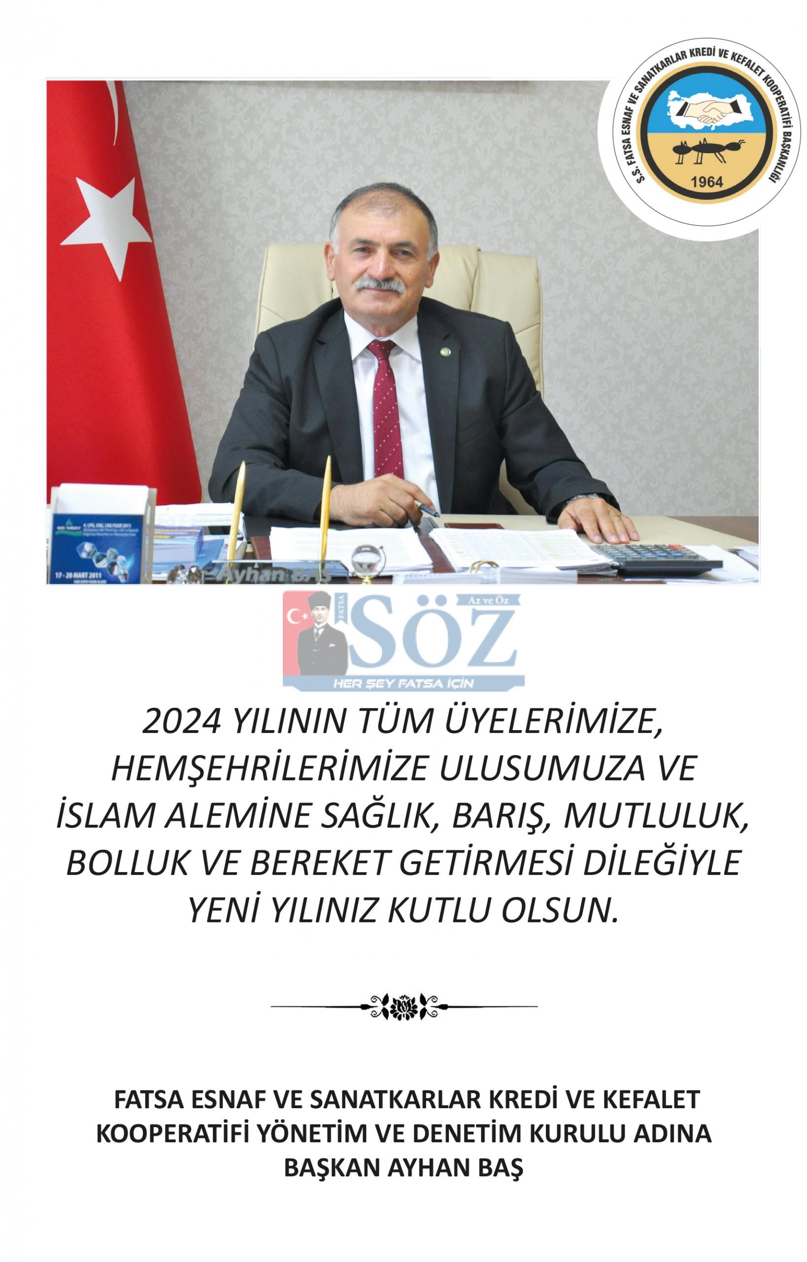 FATSA ESNAF KEFALET KOOP. YILBAŞI İLANI