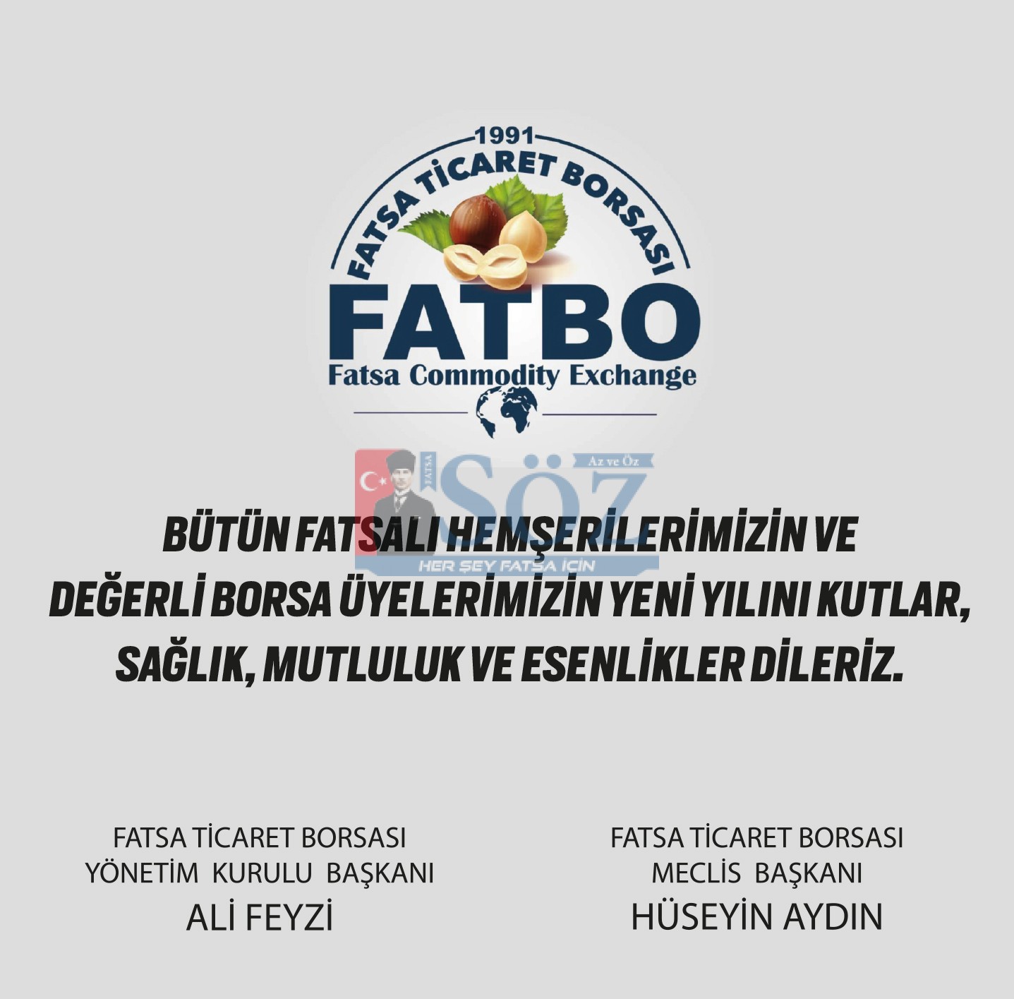 FATSA TİCARET BORSASI YILBAŞI İLANI