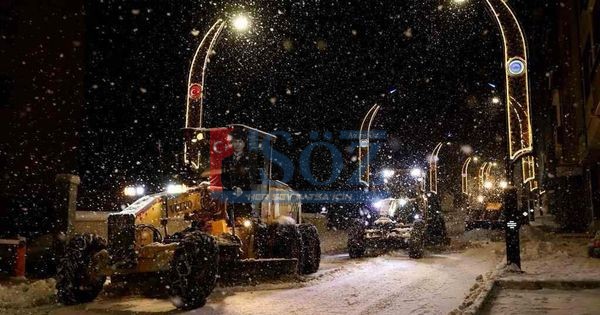 EN UZUN KIRSAL YOL AĞINDA KARLA MÜCADELE ÇALIŞMALARI BAŞLADI