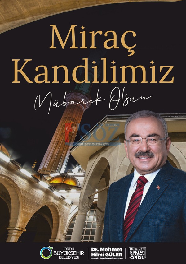 ORDU BÜYÜKŞEHİR BELEDİYESİ MİRAÇ KANDİLİ İLANI