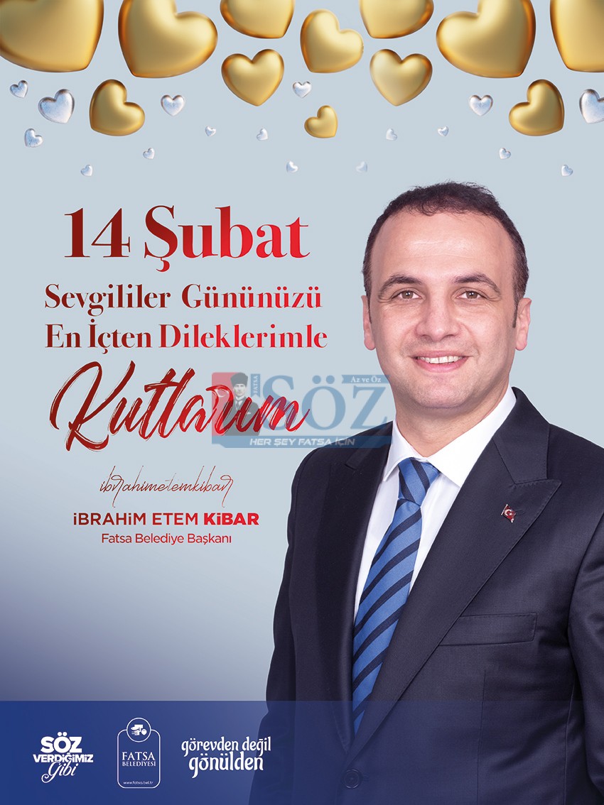 FATSA BELEDİYE BAŞKANLIĞININ SEVGİLİLER GÜNÜ MESAJI