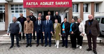 İYİ PARTİ’NİN FATSA BELEDİYE BAŞKAN ADAYI BURAK EROĞLU VE EKİBİ, BUGÜN FATSA’DA RESMİ JURUMLARI ZİYARET ETTİ