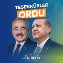 ORDU YENİDEN HİLMİ GÜLER DEDİ