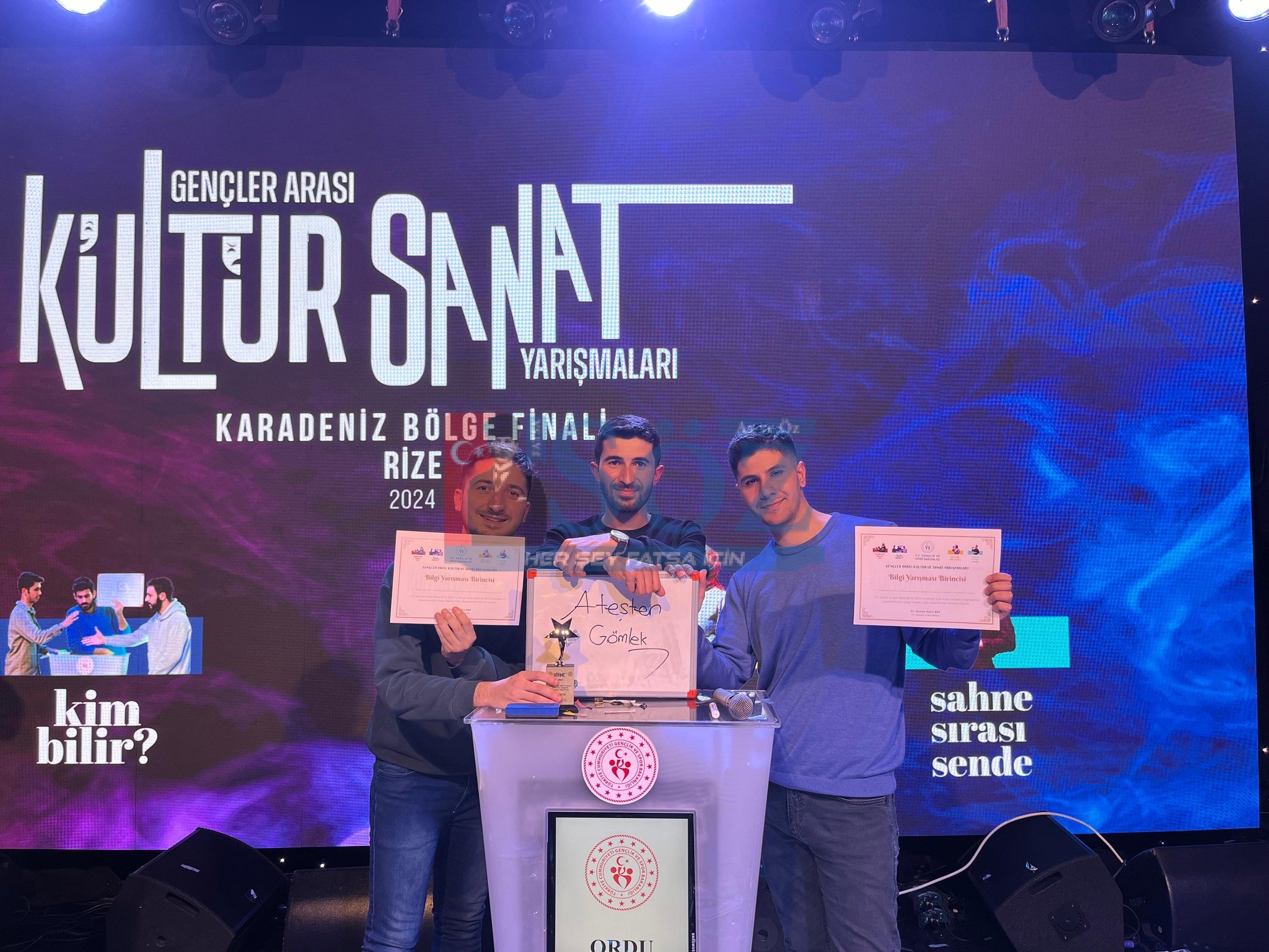 ORDU GENÇLİK MERKEZLERİ BÖLGE BİRİNCİSİ OLDU