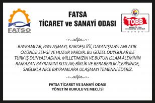 FATSA TİCARET ODASI RAMAZAN BAYRAMI İLANI