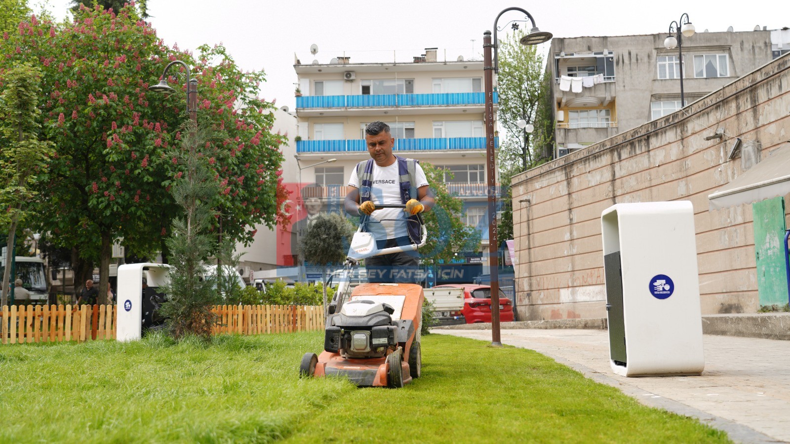 FATSA BELEDİYESİNDEN, “YABANİ OT TEMİZLİĞİ İÇİN YOĞUN MESAİ”