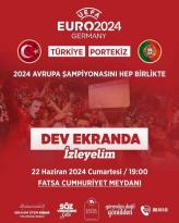 FATSA CUMHURİYET MEYDANINA DEV EKRAN KURULDU