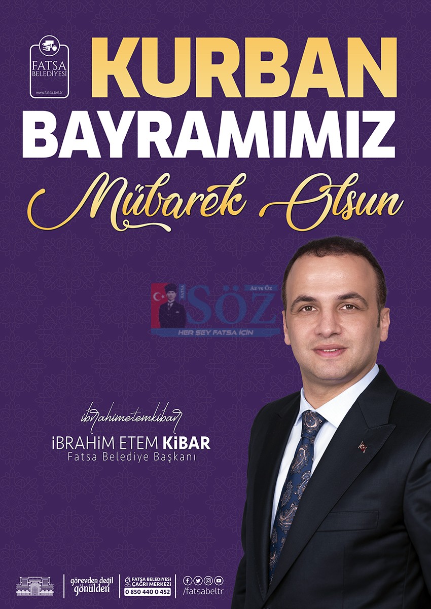 FATSA BELEDİYESİ KURBAN BAYRAMI KUTLAMA İLANI