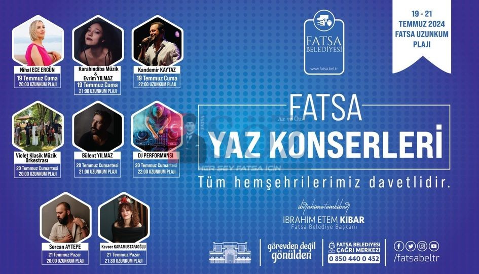 FATSA’DA MÜZİK VE EĞLENCE RÜZGÂRI ESİYOR