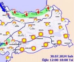 Bugün Ordu’da yağış var
