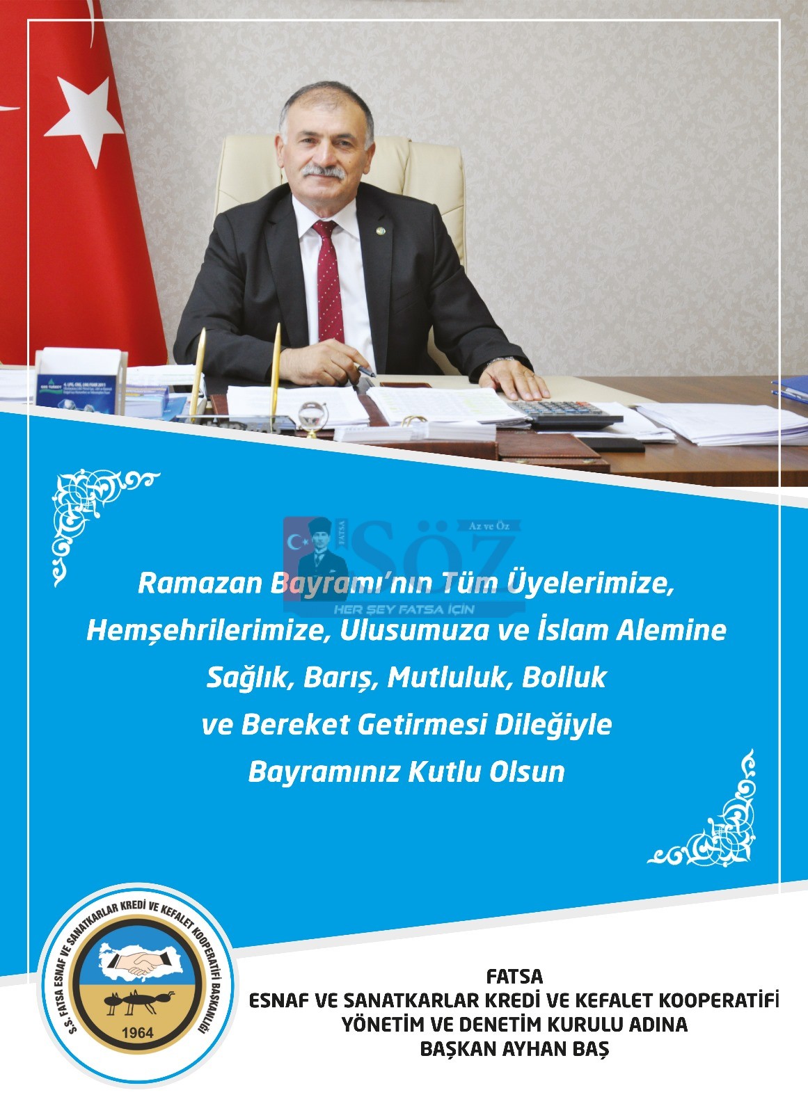 ESNAF KEFALET KOOPERATİFİ RAMAZAN BAYRAMI İLANI