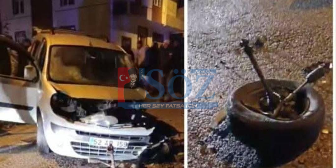 ÜNYE’DE GECE YARISI FECİ KAZA : OTOMOBİLLER KAFA KAFAYA ÇARPIŞTI