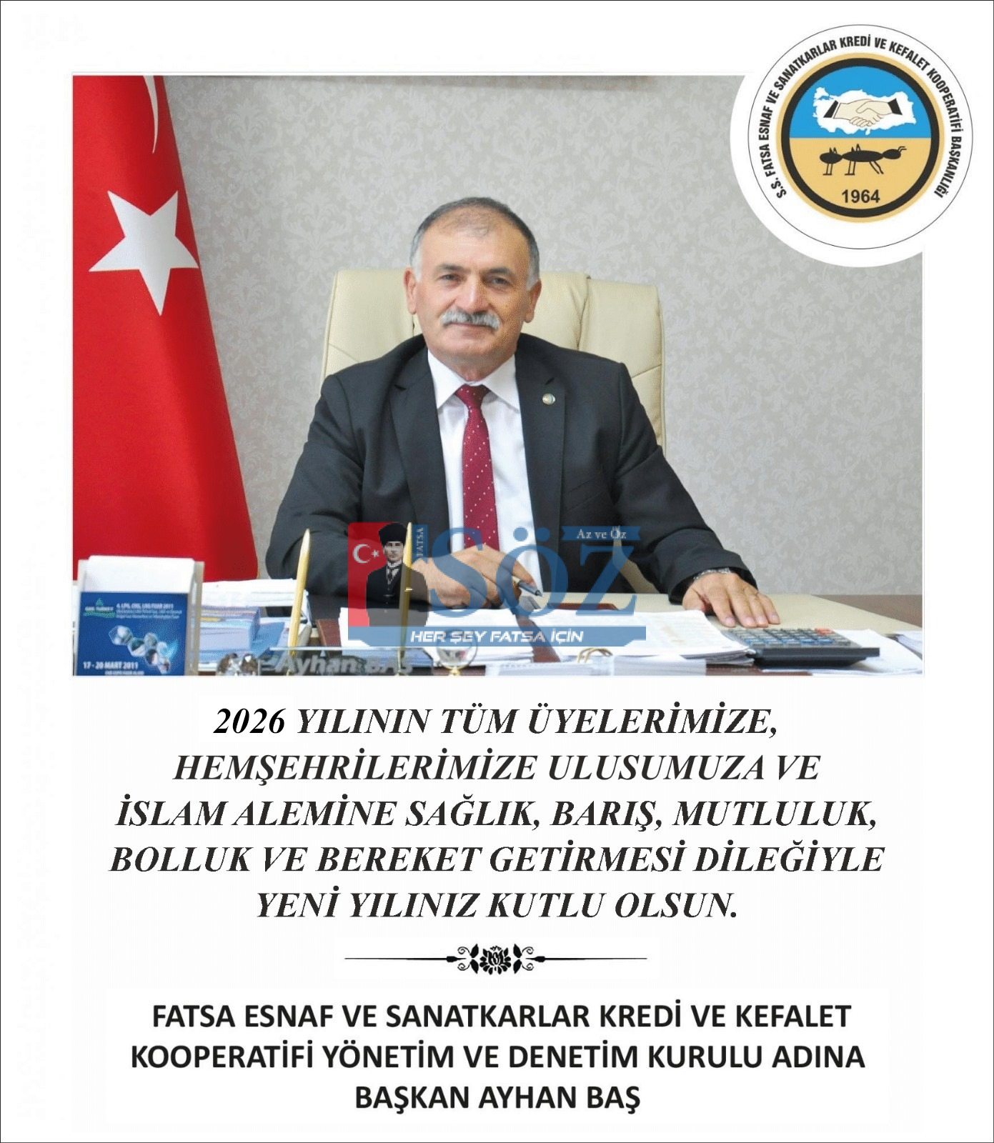 BAŞKAN AYHAN BAŞ’TAN YENİ YIL MESAJI