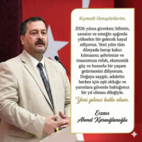 AHMET KARAOĞLANOĞLU’NDAN YENİ YIL MESAJI