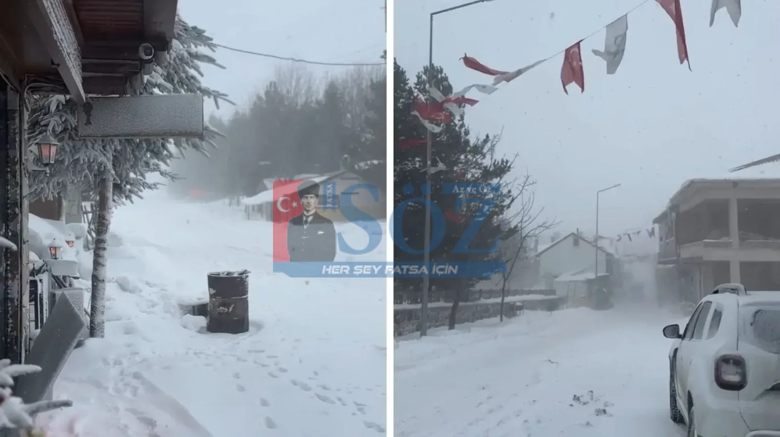 ÇAMBAŞI YAYLASI’NDA KAR FIRTINASI ETKİLİ