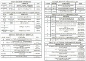 ORDU’DA OCAK AYI SANATLA GEÇECEK