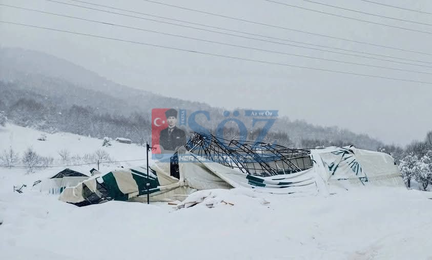 AKKUŞ’TA SPOR SALONU ÇÖKTÜ