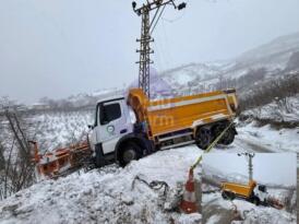 KABATAŞ’TA KAR KÜREME ARACI FACİANIN EŞİĞİNDEN DÖNDÜ