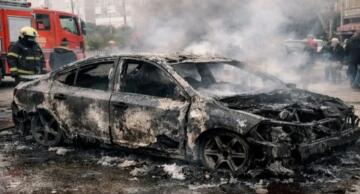 ORDULU MÜHENDİSİN ARACI ALEVLERE TESLİM OLDU