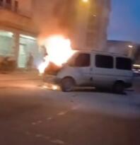 MİNİBÜS YANGINI KORKUTTU