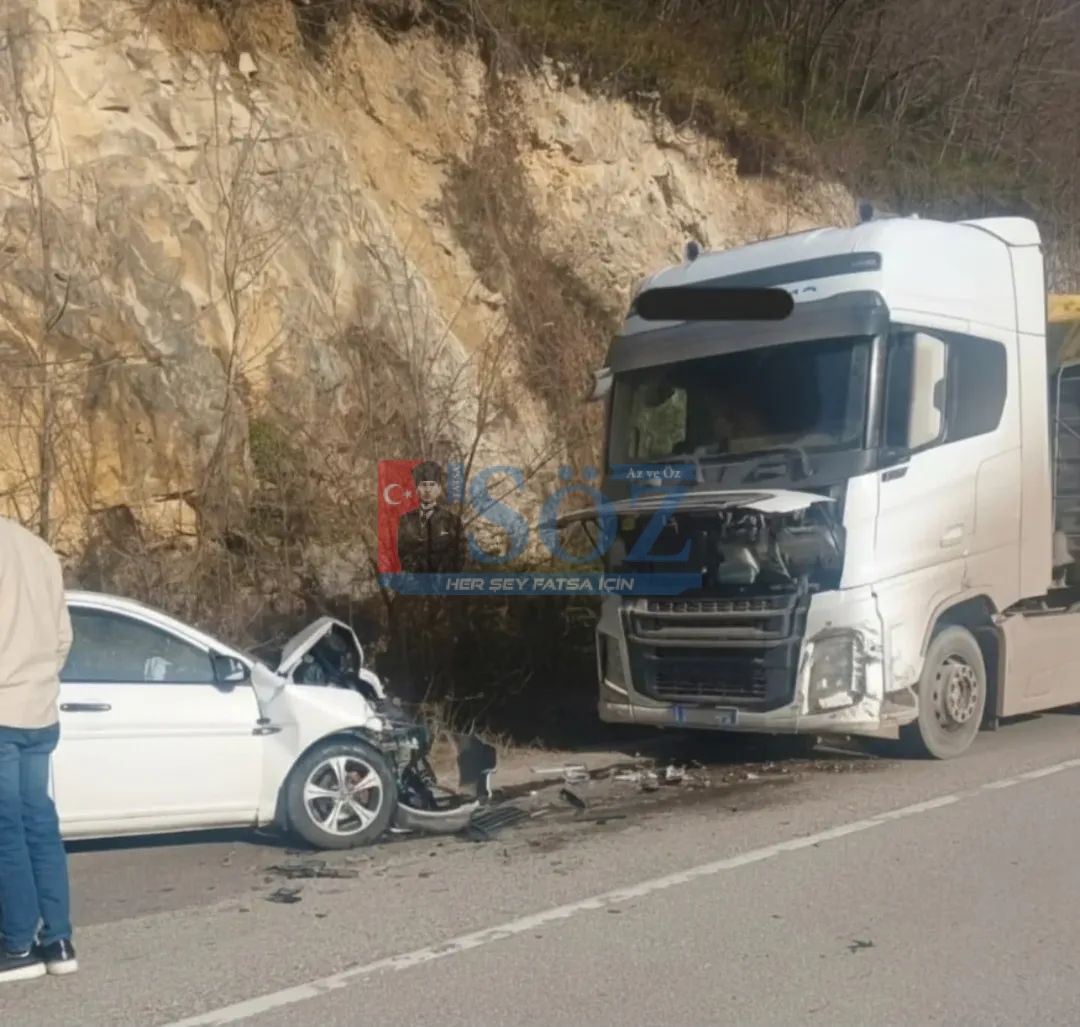 AYBASTI-FATSA YOLUNDA KAZA : 1 YARALI