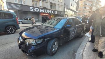 GERİ MANEVRA KAZAYA NEDEN OLDU, FIRINDA PANİK YAŞANDI