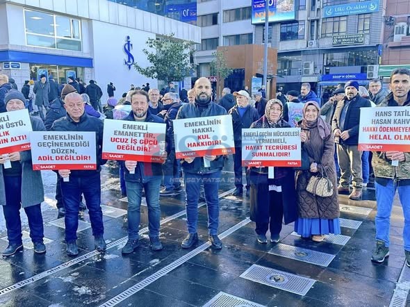 SAADET PARTİSİ FATSA TEŞKİLATI EMEKLİLER İÇİN MEYDANDAYDI