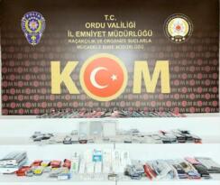 ORDU’DA 500 BİN TL’LİK KAÇAK ÜRÜN ELE GEÇİRİLDİ