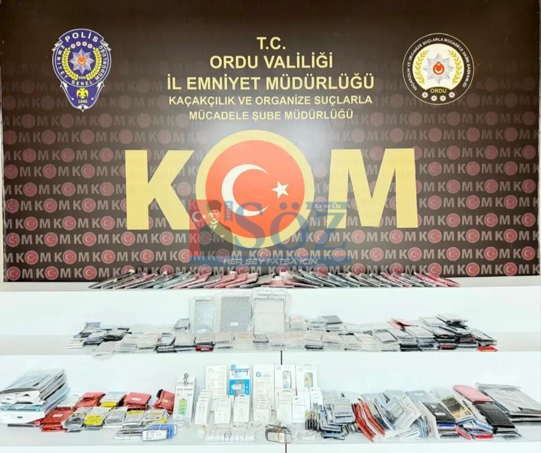 ORDU’DA 500 BİN TL’LİK KAÇAK ÜRÜN ELE GEÇİRİLDİ