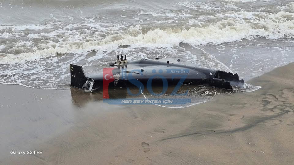 KOMŞU İLÇEMİZ ÜNYE’DE DENİZ KENARINDA İNSANSIZ HAVA ARACI BULUNDU