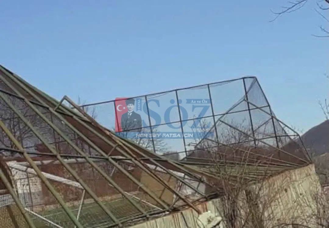 İLÇEMİZ KORGAN’DA FIRTINA ZARARA YOL AÇTI