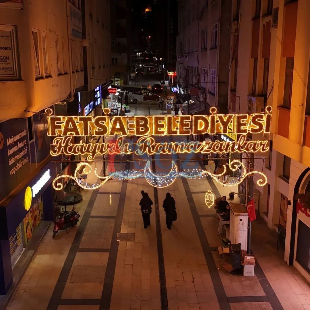 FATSA RAMAZAN IŞIKLARIYLA AYDINLANDI