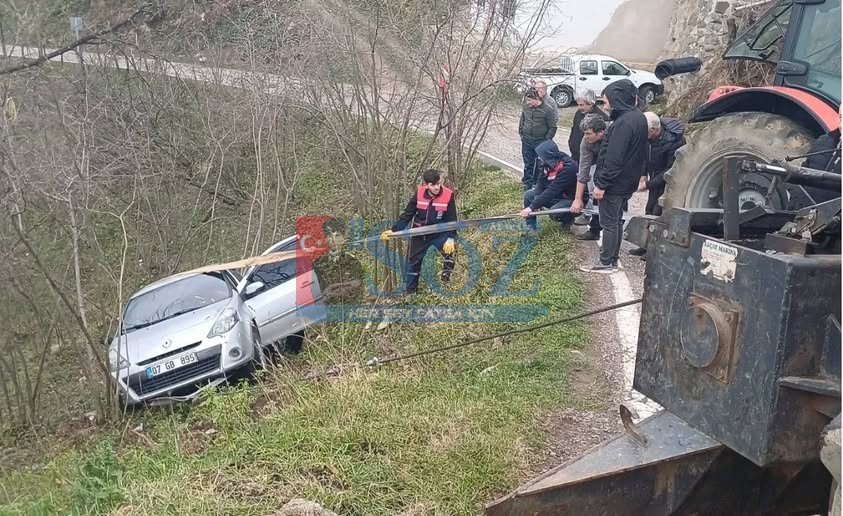 KABADÜZ İLÇEMİZDE ŞİDDETLİ RÜZGÂR ARACI SÜRÜKLEDİ