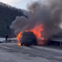 KORGAN/FATSA YOLUNDA ARAÇ YANGINI