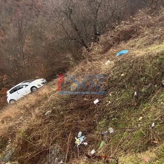 TOKAT-NİKSAR YOLUNDA KAZA : ARAÇ UÇURUMA YUVARLANDI