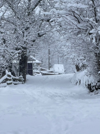 Korgan Çayırkent’te Kar Manzarası Büyüledi