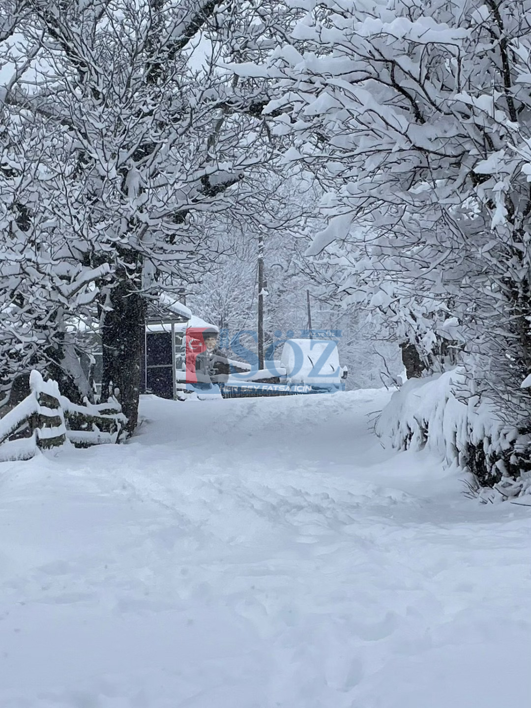 Korgan Çayırkent’te Kar Manzarası Büyüledi