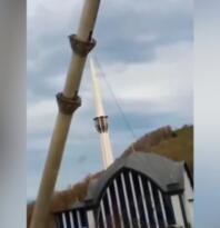 ORDU’DA FIRTINA MİNAREYİ YIKTI