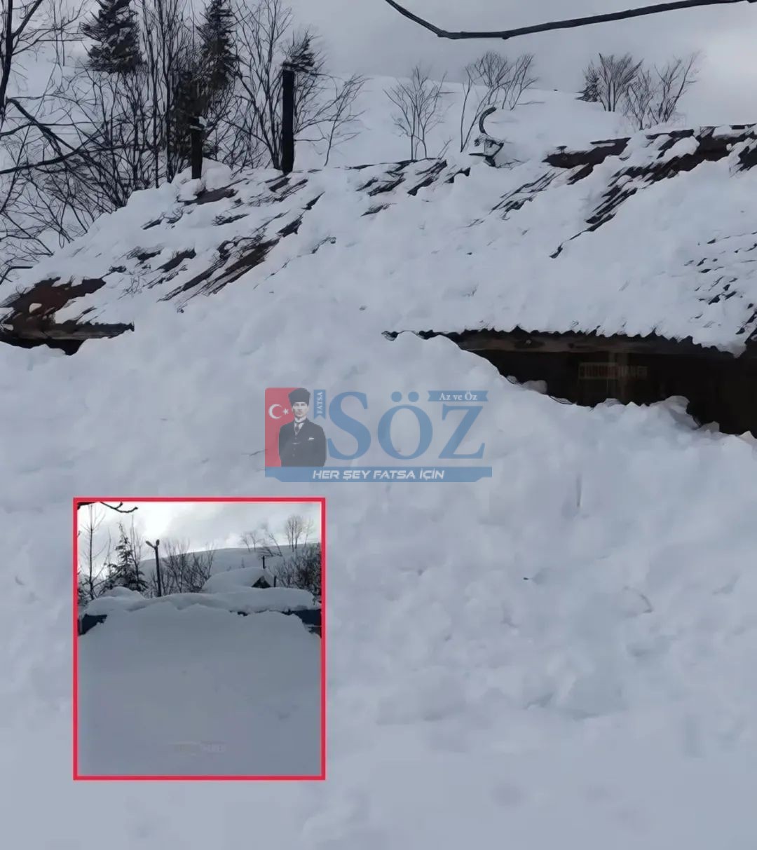 Çambaşı Yaylası Kara Gömüldü