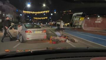 Sahil Yolunda Kaza: Motosiklet Sürücüsü Yaralandı