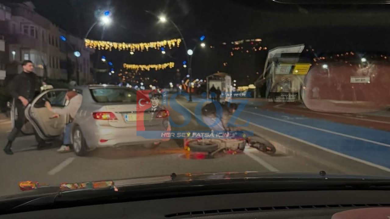 Sahil Yolunda Kaza: Motosiklet Sürücüsü Yaralandı