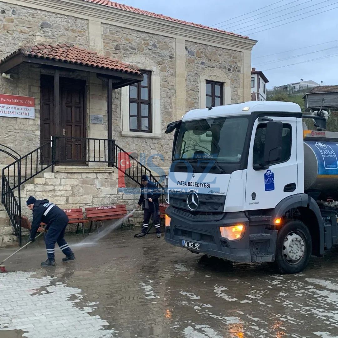 FATSA’DA MAHALLELERDE YOĞUN BAYRAM TEMİZLİĞİ 