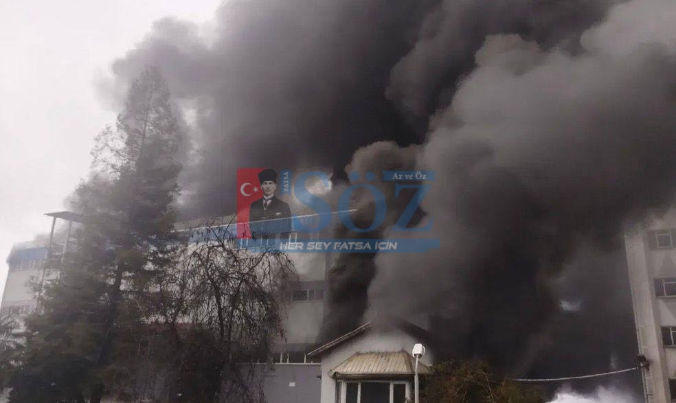 FINDIK FABRİKASINDA YANGIN!