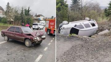 Korkutan Kaza! İki Araç Çarpıştı, 3 Yaralı